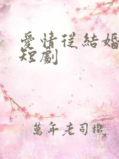 爱情从结婚开始短剧