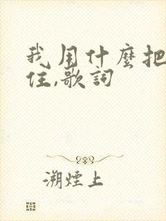 我用什么把你留住,歌词
