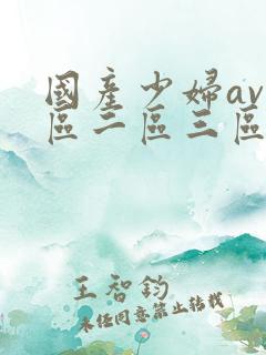 国产少妇av一区二区三区