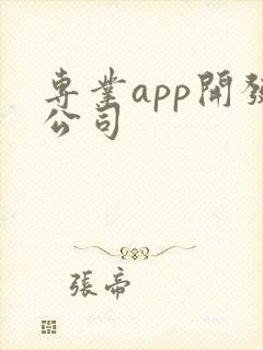 专业app开发公司