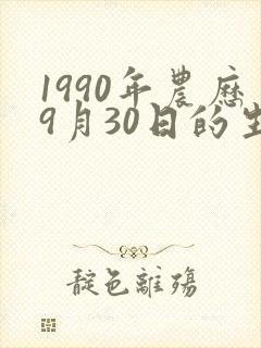 1990年农历9月30日的生辰八字