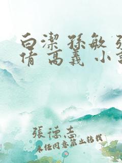白洁 孙敏 张倩 高义 小说