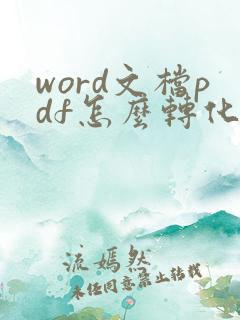 word文档pdf怎么转化成可编辑