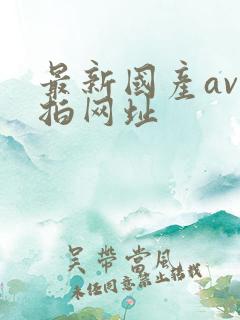 最新国产av自拍网址