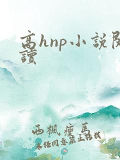 高hnp小说阅读