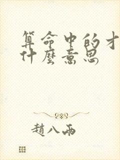 算命中的才杀是什么意思