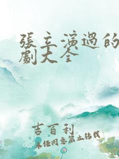 张立演过的电视剧大全