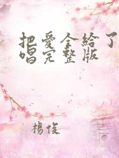 把爱全给了我原唱完整版