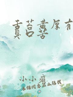 舌苔黄厚有点口臭口苦