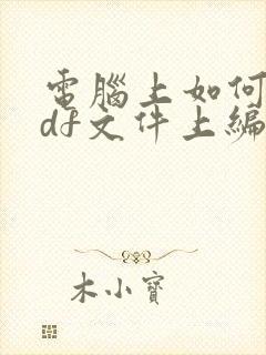 电脑上如何在pdf文件上编辑文字