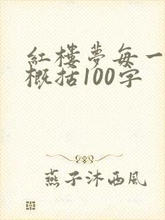 红楼梦每一章节概括100字