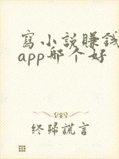 写小说赚钱软件app哪个好
