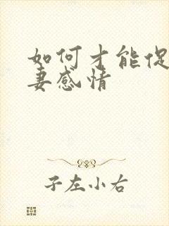 如何才能促进夫妻感情