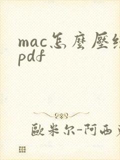 mac怎么压缩pdf