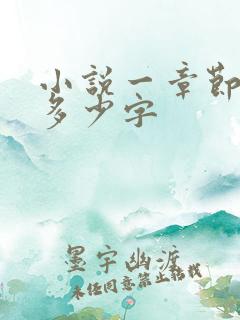 小说一章节大概多少字