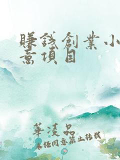赚钱创业小本生意项目