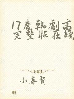 17岁韩剧高清完整版在线观看
