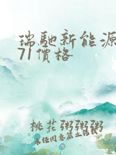 瑞驰新能源ec71价格