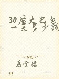 30座大巴包车一天多少钱