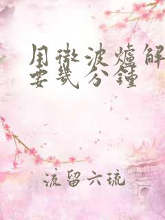 用微波炉解冻需要几分钟
