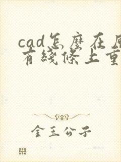 cad怎么在原有线条上重新画线条