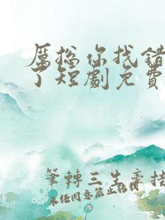 厉总你找错夫人了短剧免费全集在线观看
