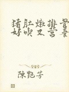 猪肚炖排骨什么好吃又营养