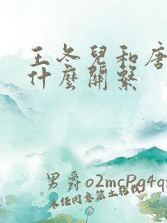 王冬儿和唐舞桐什么关系