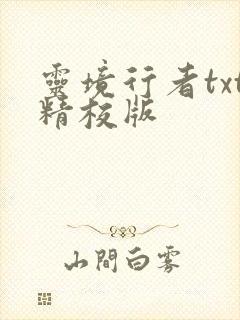 灵境行者txt精校版