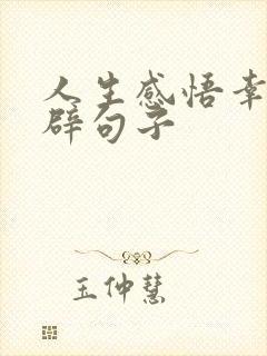 人生感悟幸福精辟句子