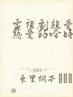 电视剧亲爱的,热爱的啥时候播出