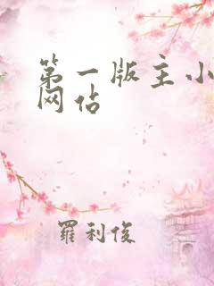 第一版主小说网网站
