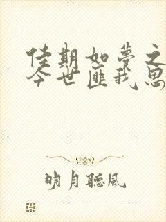 佳期如梦之今生今世匪我思存 小说