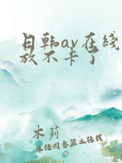 日韩av在线播放不卡了