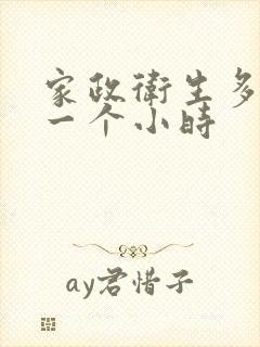 家政卫生多少钱一个小时