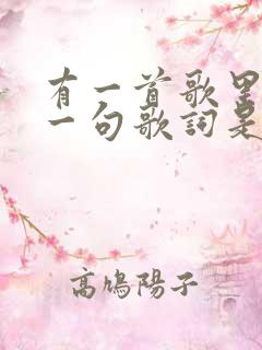 有一首歌里面有一句歌词是唱情歌