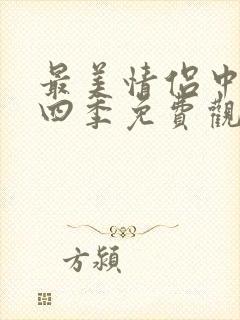 最美情侣中文第四季免费观看