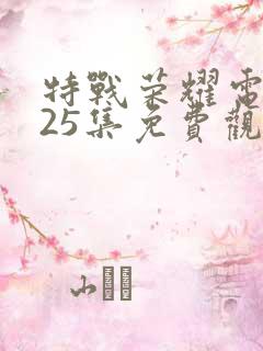 特战荣耀电视剧25集免费观看