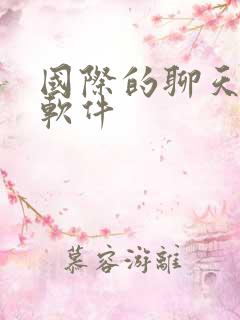 国际的聊天交友软件