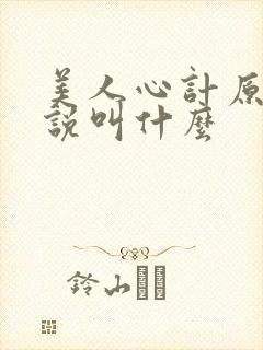 美人心计原著小说叫什么