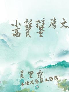 小说推荐文笔好高质量