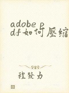 adobe pdf如何压缩文件大小