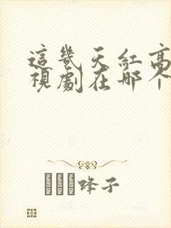 这几天红高粱电视剧在哪个台播呢