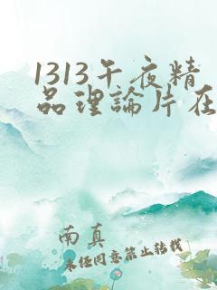 1313午夜精品理论片在线观看