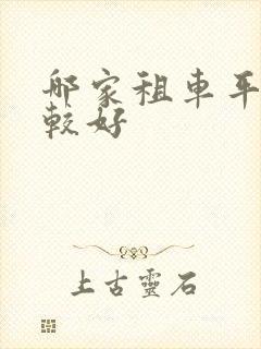 哪家租车平台比较好