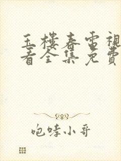 玉楼春电视剧观看全集免费观看高清