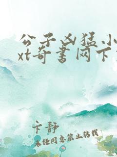 公子凶猛小说txt奇书网下载