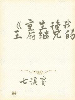 《重生后我成了王府继兄的心尖宠》