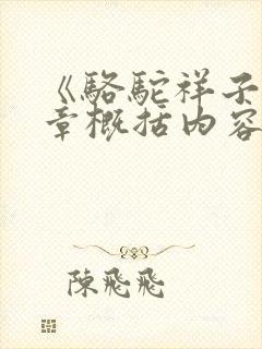 《骆驼祥子》每章概括内容