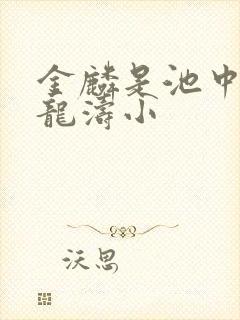 金麟是池中物侯龙涛小